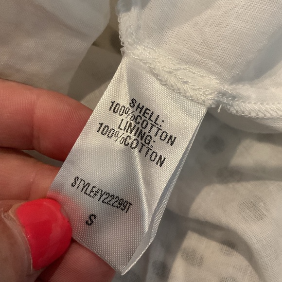 Tuckernuck Abigail White Eyelet Tunic Mini Dress Party sz Small, Like NEW - Picture 5 of 6